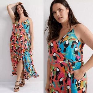 FARM Rio Toucan Wrap Dress